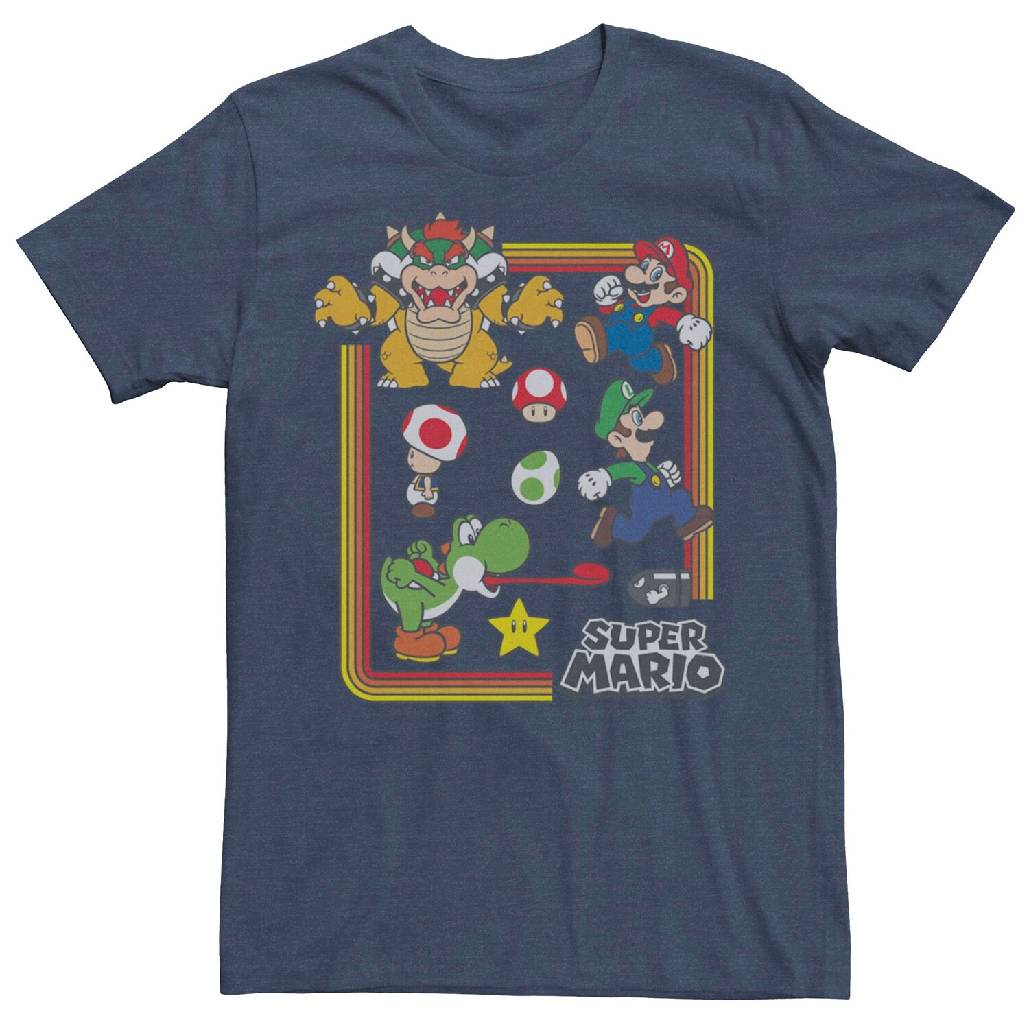 Мужская футболка с короткими рукавами Nintendo Super Mario Rainbow Group Shot Licensed Character
Мужская футболка с короткими рукавами Nintendo Super Mario Rainbow Group Shot Licensed Character