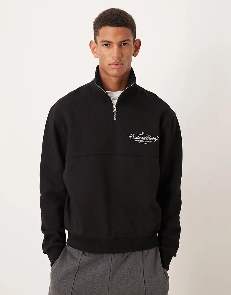 Толстовка свободного кроя ASOS DESIGN с застежкой-молнией на четверть часа и текстовым принтом в антрацитовом цвете
Толстовка свободного кроя ASOS DESIGN с застежкой-молнией на четверть часа и текстовым принтом в антрацитовом цвете