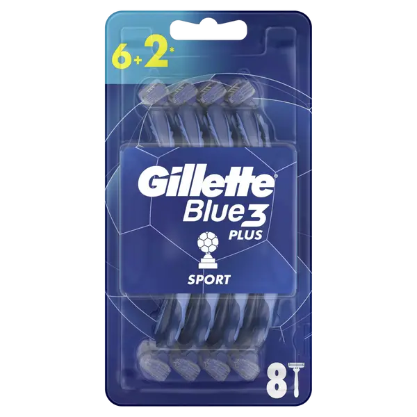 Мужские бритвы, 6+2 шт./1 упаковка. Gillette Blue 3 football
Мужские бритвы, 6+2 шт./1 упаковка. Gillette Blue 3 football