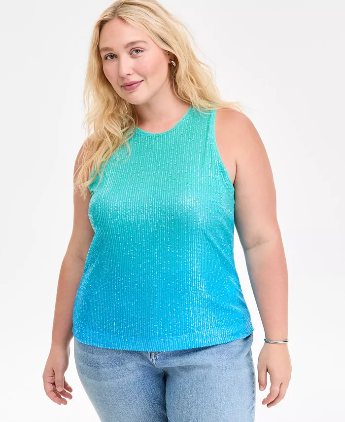 Плюс сайз топ с омбре и пайетками On 34th, синий
Плюс сайз топ с омбре и пайетками On 34th, синий