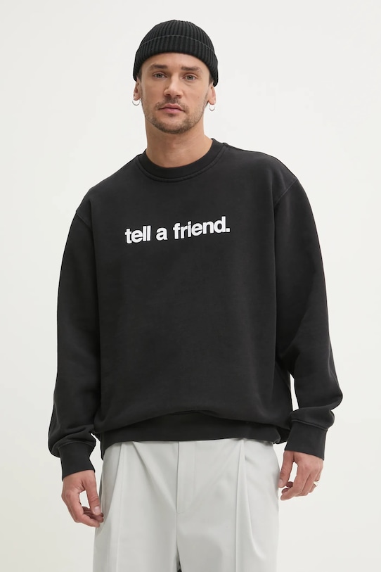 Хлопковая толстовка Vans, черный
Хлопковая толстовка Vans, черный