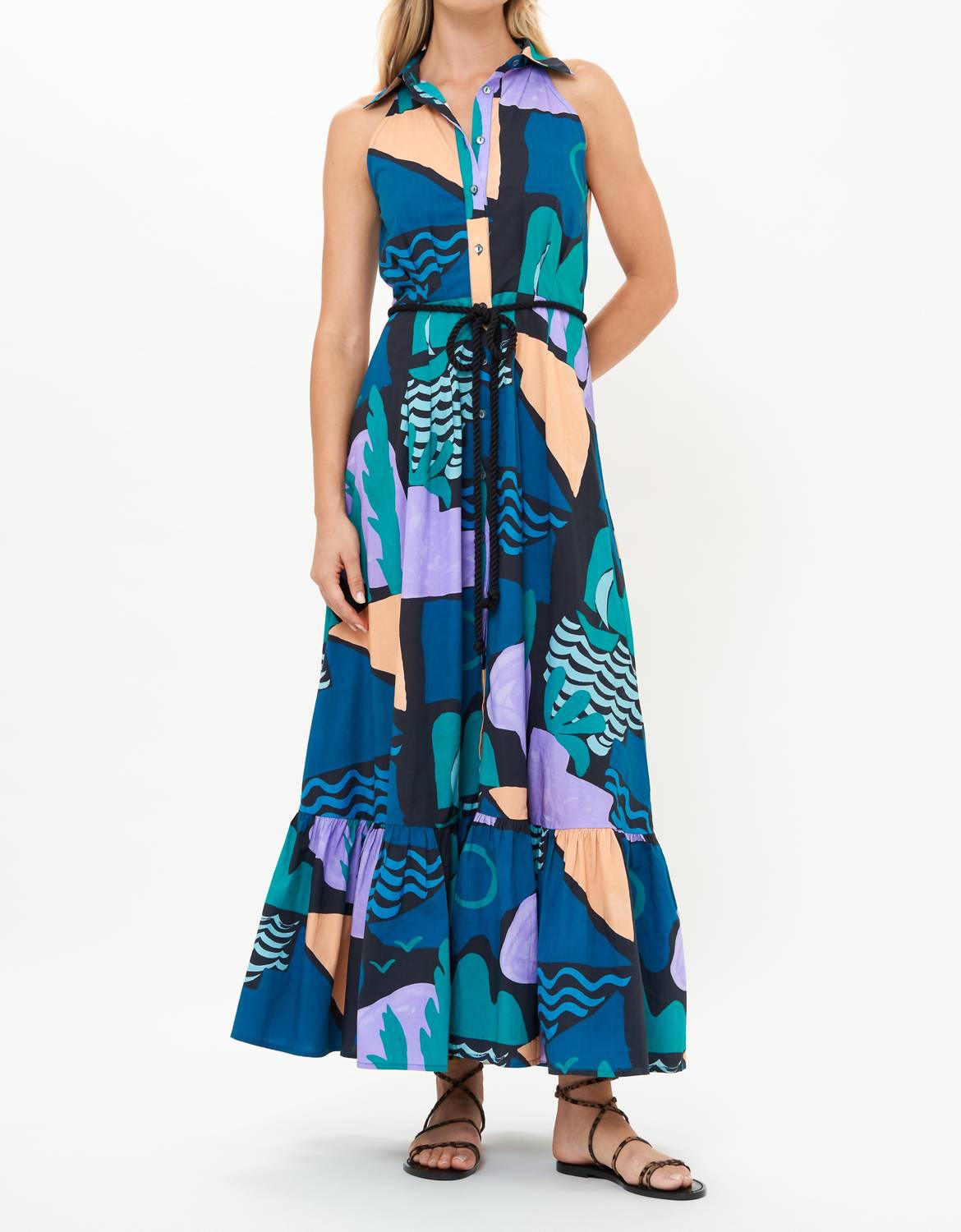 Женское платье-рубашка макси без рукавов Riviera Oliphant, Riviera 
Женское платье-рубашка макси без рукавов Riviera Oliphant, Riviera