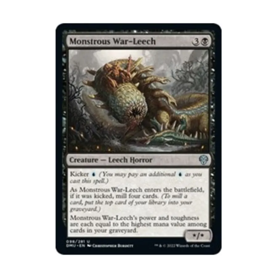 CCG Чудовищная боевая пиявка (U), MTG - Dominaria United
CCG Чудовищная боевая пиявка (U), MTG - Dominaria United