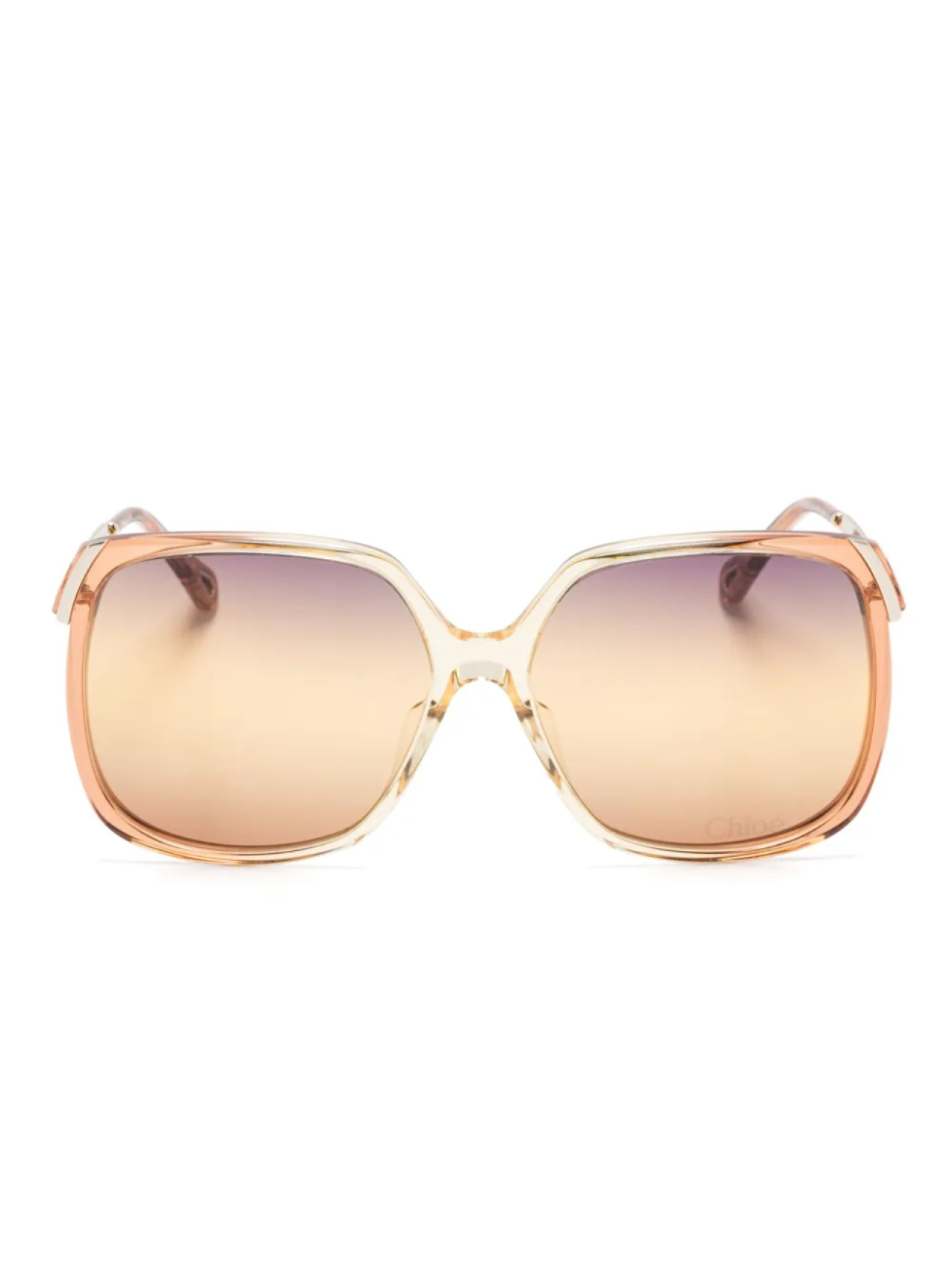 Chloé Eyewear солнцезащитные очки в квадратной оправе, оранжевый 
Chloé Eyewear солнцезащитные очки в квадратной оправе, оранжевый