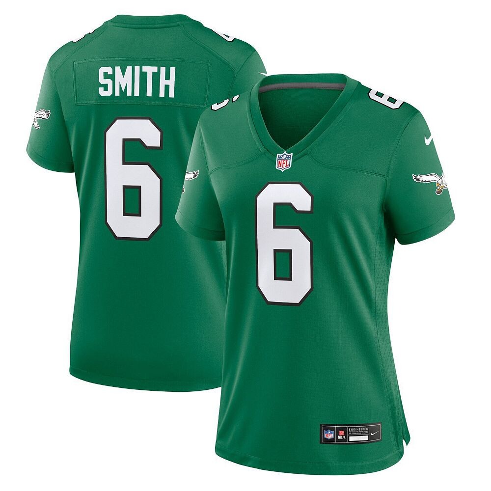 Женская майка запасного игрока Nike DeVonta Smith Kelly Green Philadelphia Eagles, цвет Eag Green
Женская майка запасного игрока Nike DeVonta Smith Kelly Green Philadelphia Eagles, цвет Eag Green