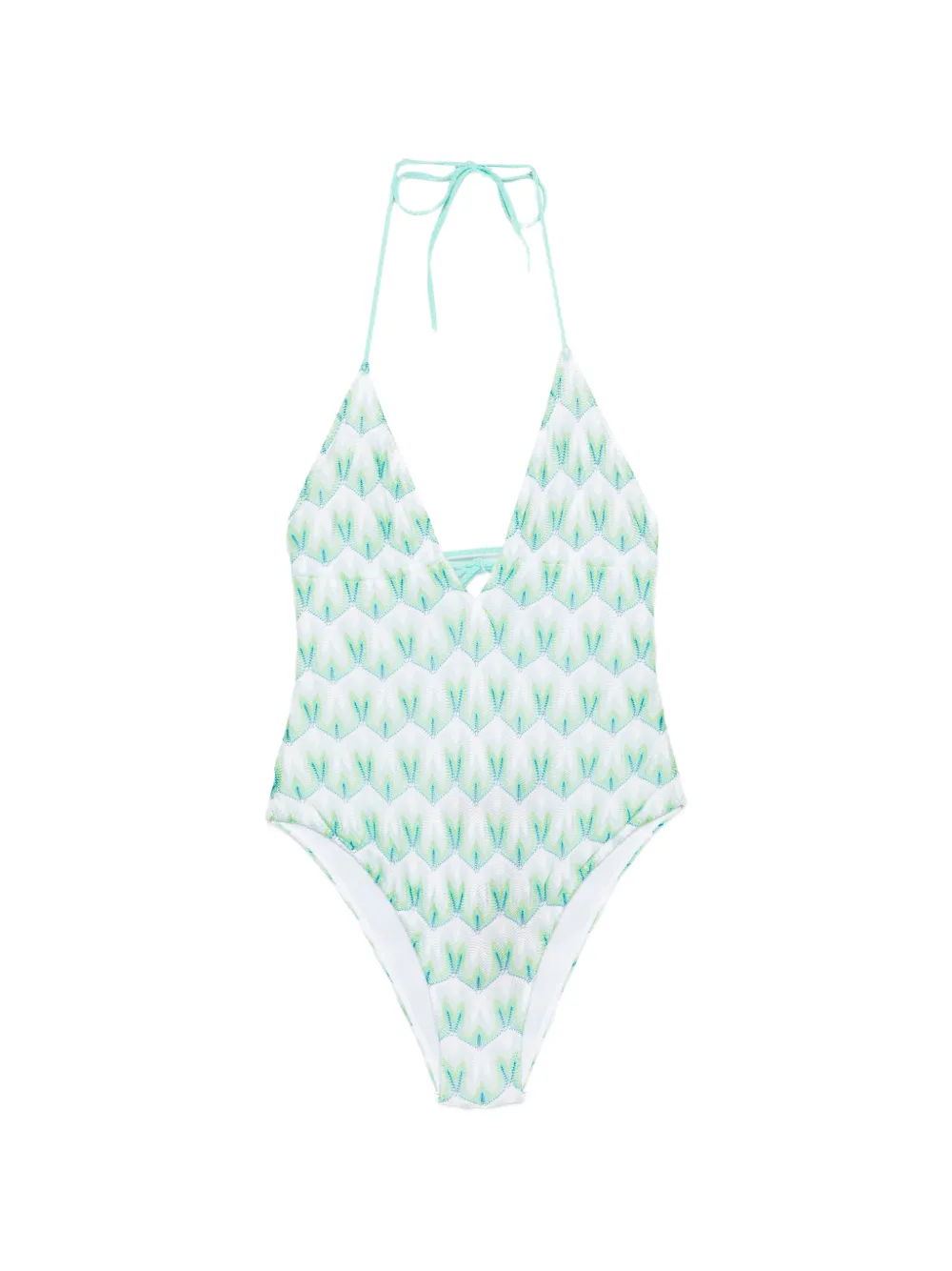 Купальник с V-образным вырезом и узором Missoni, белый
Купальник с V-образным вырезом и узором Missoni, белый
