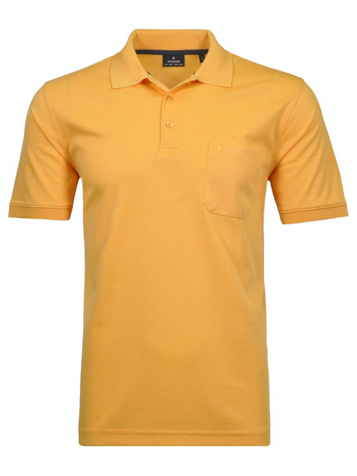Мужская рубашка-поло с короткими рукавами желтого цвета Ragman
Мужская рубашка-поло с короткими рукавами желтого цвета Ragman