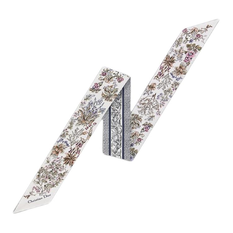 DIOR Шёлковый шарф, White/Blue
DIOR Шёлковый шарф, White/Blue