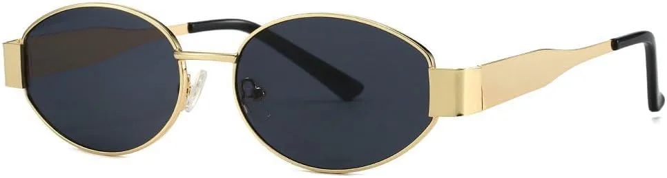 Ретро-солнцезащитные очки овальной формы для женщин и мужчин, модные, в металлической оправе, винтажные, с защитой от УФ-излучения UV400 TKKTLLT, Gold Black
Ретро-солнцезащитные очки овальной формы для женщин и мужчин, модные, в металлической оправе, винтажные, с защитой от УФ-излучения UV400 TKKTLLT, Gold Black