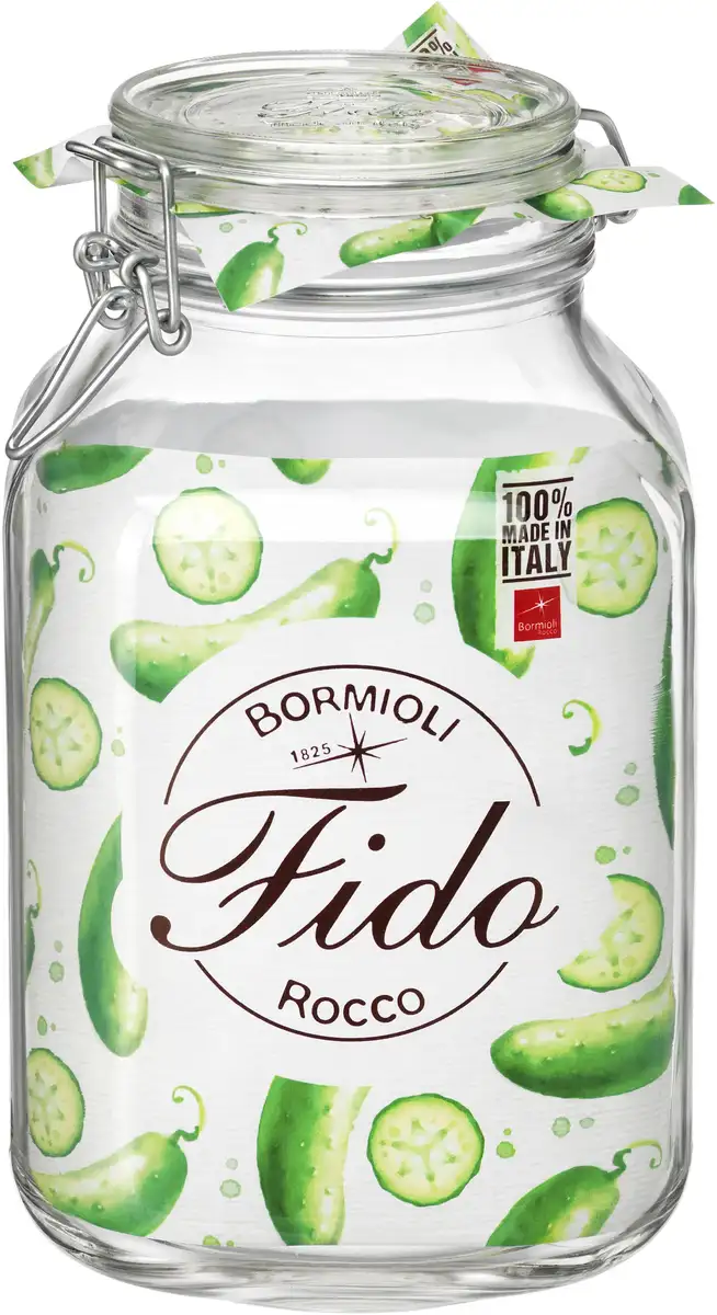 Банка для хранения Bormioli Rocco "Fido", (набор, 6 шт., 6 шт., вместимость 3,0 л), герметично закрывающаяся, с застежкой-клипсой 41х24,5х27 см, цвет klar
Банка для хранения Bormioli Rocco "Fido", (набор, 6 шт., 6 шт., вместимость 3,0 л), герметично закрывающаяся, с застежкой-клипсой 41х24,5х27 см, цвет klar