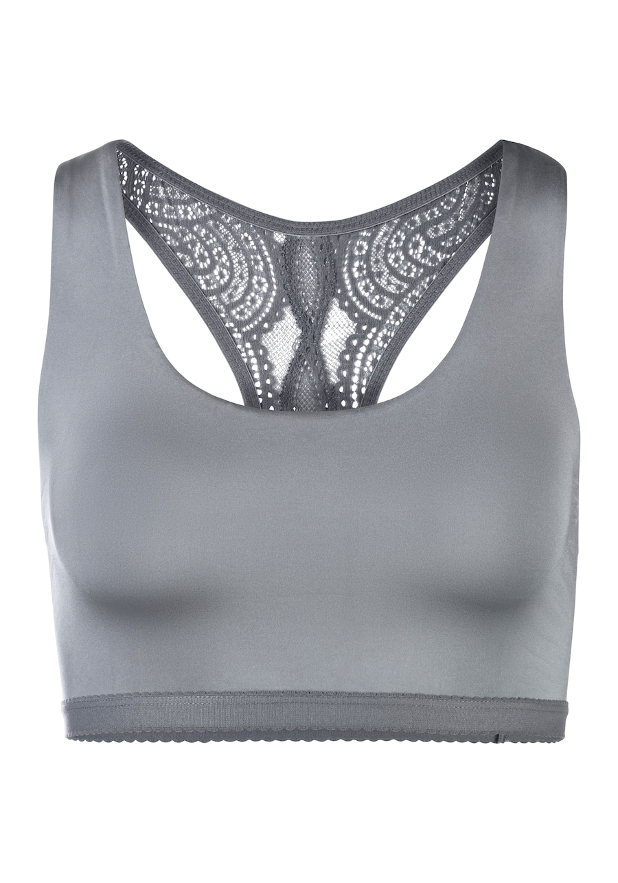 Бюстгальтер-бралетт LASCANA, серый
Бюстгальтер-бралетт LASCANA, серый