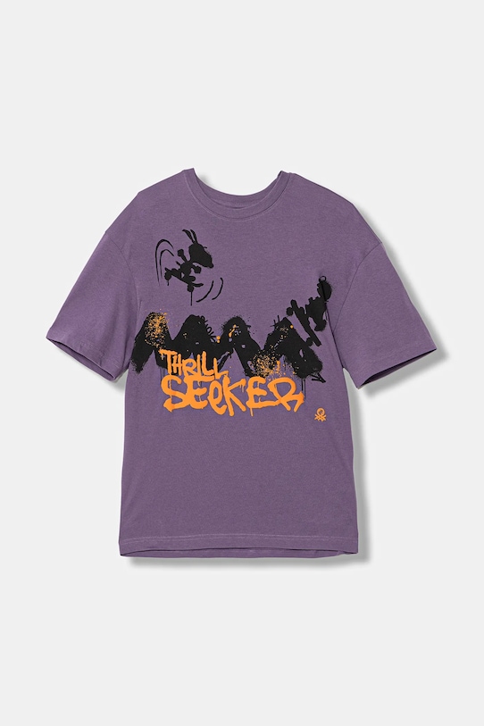 Детская хлопковая футболка United Colors Of Benetton, фиолетовый
Детская хлопковая футболка United Colors Of Benetton, фиолетовый