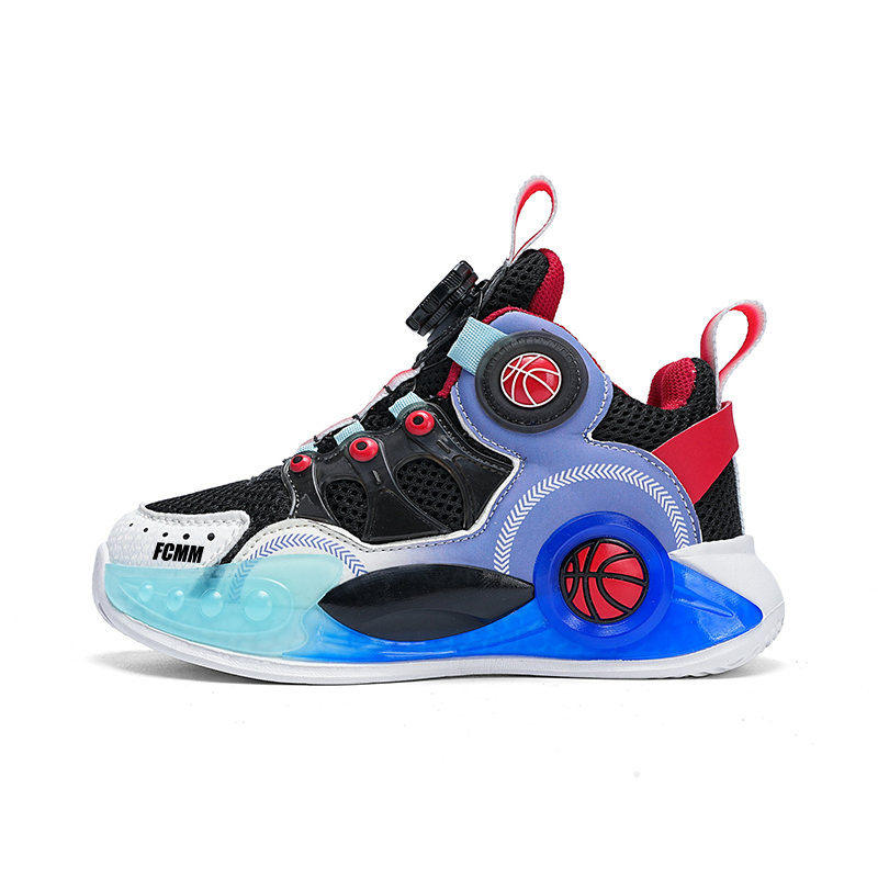 Нескользящие, износостойкие, дышащие детские кроссовки для бега FCMM, черный/синий 
Нескользящие, износостойкие, дышащие детские кроссовки для бега FCMM, черный/синий