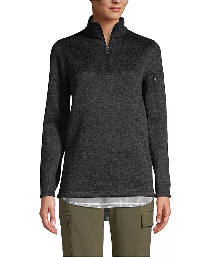 Женский свитер из флиса с застежкой-молнией на четверть длины Lands' End, черный
Женский свитер из флиса с застежкой-молнией на четверть длины Lands' End, черный