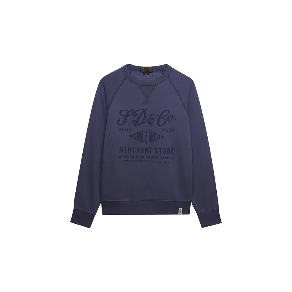 Толстовка Superdry Merchant с винтажным принтом, синий
Толстовка Superdry Merchant с винтажным принтом, синий