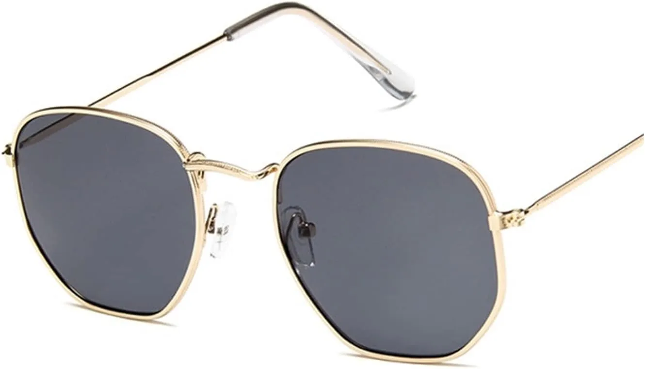 Дизайнерские солнцезащитные очки с шестиугольными плоскими линзами. Новые винтажные женские зеркальные солнцезащитные очки для вождения YGDBXHYD, Gold Frame Blue
Дизайнерские солнцезащитные очки с шестиугольными плоскими линзами. Новые винтажные женские зеркальные солнцезащитные очки для вождения YGDBXHYD, Gold Frame Blue