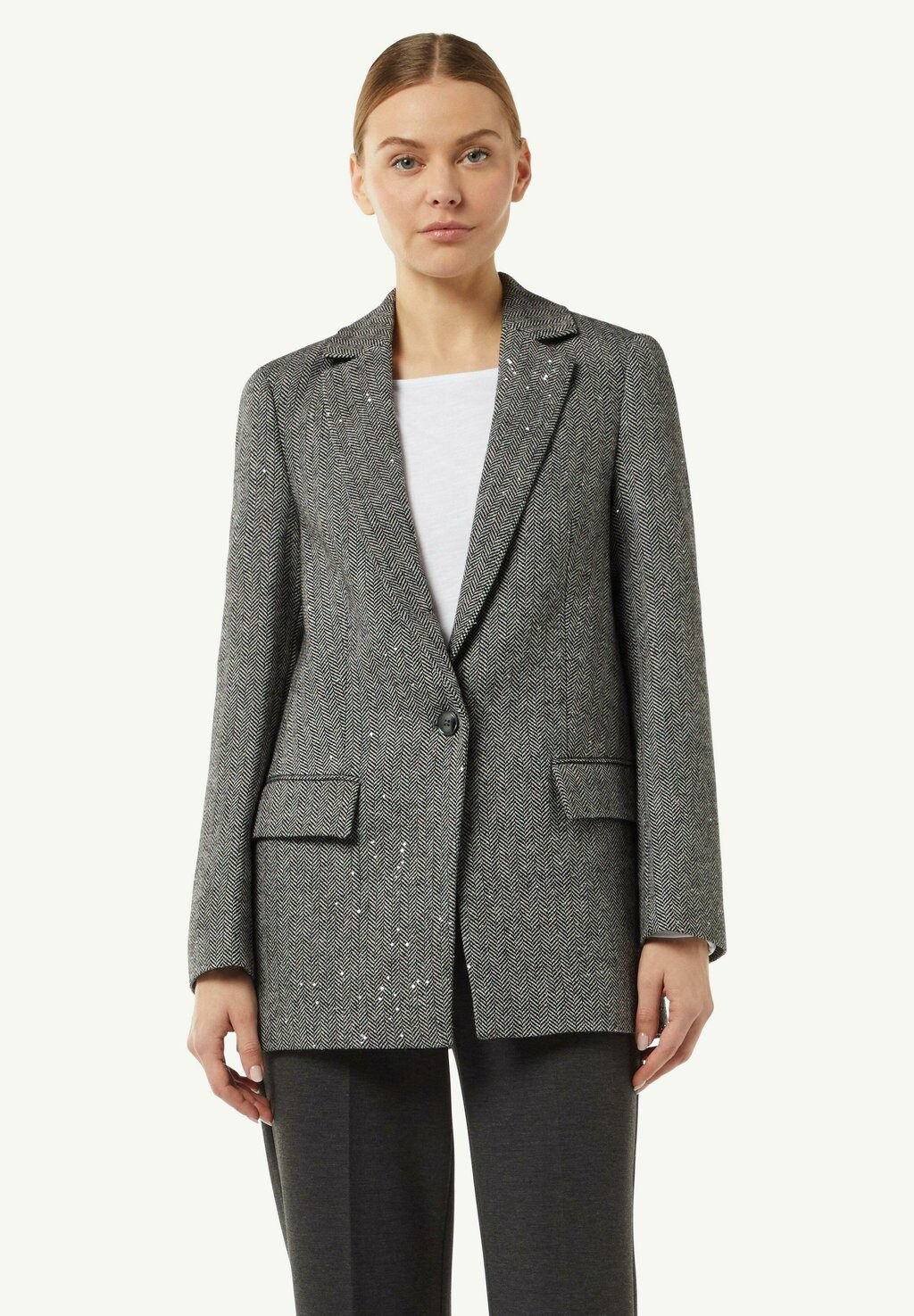 Блейзер MIT PAILLETTEN-DETAILS comma casual identity, темно-серый
Блейзер MIT PAILLETTEN-DETAILS comma casual identity, темно-серый