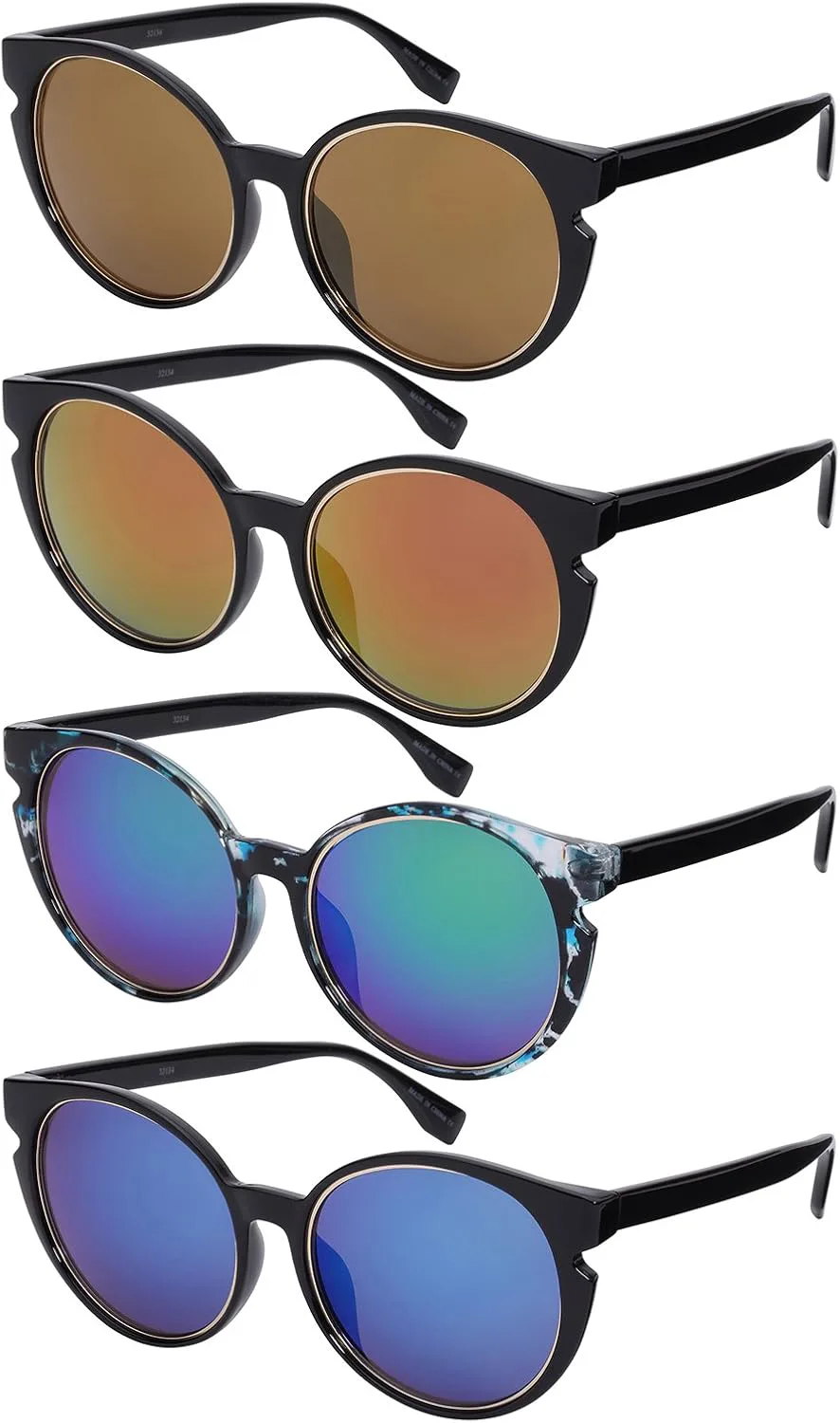 Женские стильные круглые солнцезащитные очки Edge I-Wear в форме «кошачий глаз» с цветными зеркальными линзами 32134-REV-1 (черные с зелеными линзами) EDGEIWEAR
Женские стильные круглые солнцезащитные очки Edge I-Wear в форме «кошачий глаз» с цветными зеркальными линзами 32134-REV-1 (черные с зелеными линзами) EDGEIWEAR