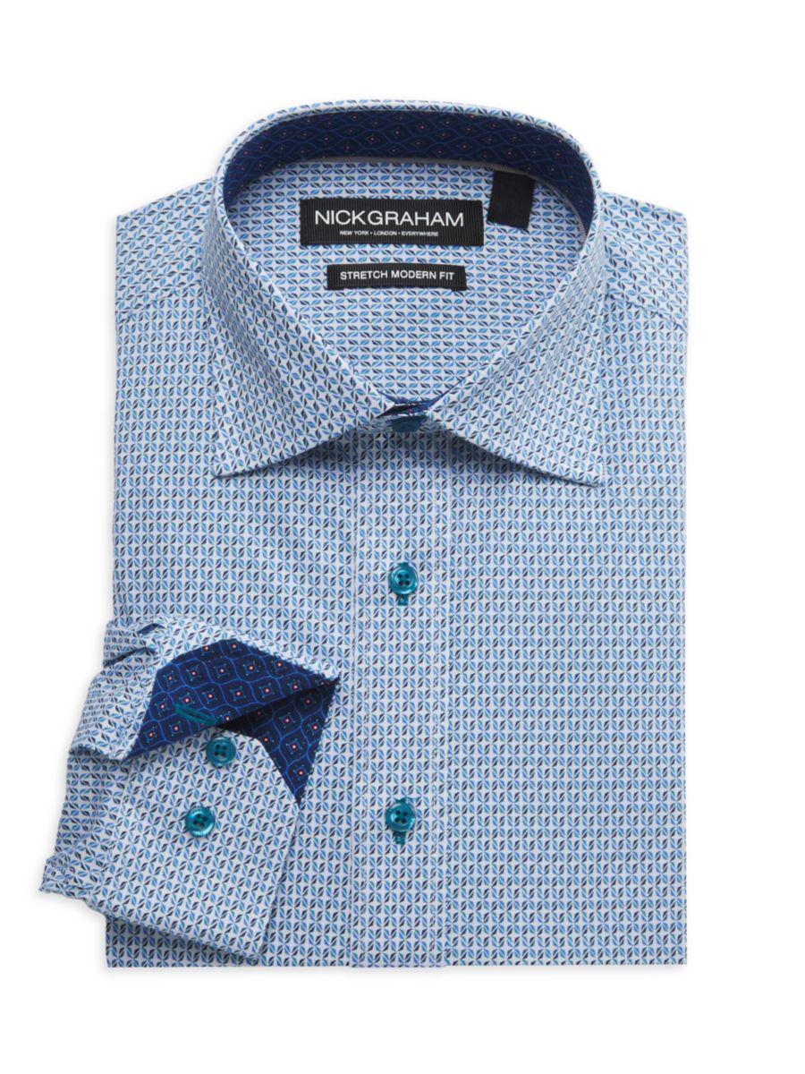 Рубашка-стрейч Modern Fit с геометрическим принтом Nick Graham, цвет Aqua
Рубашка-стрейч Modern Fit с геометрическим принтом Nick Graham, цвет Aqua
