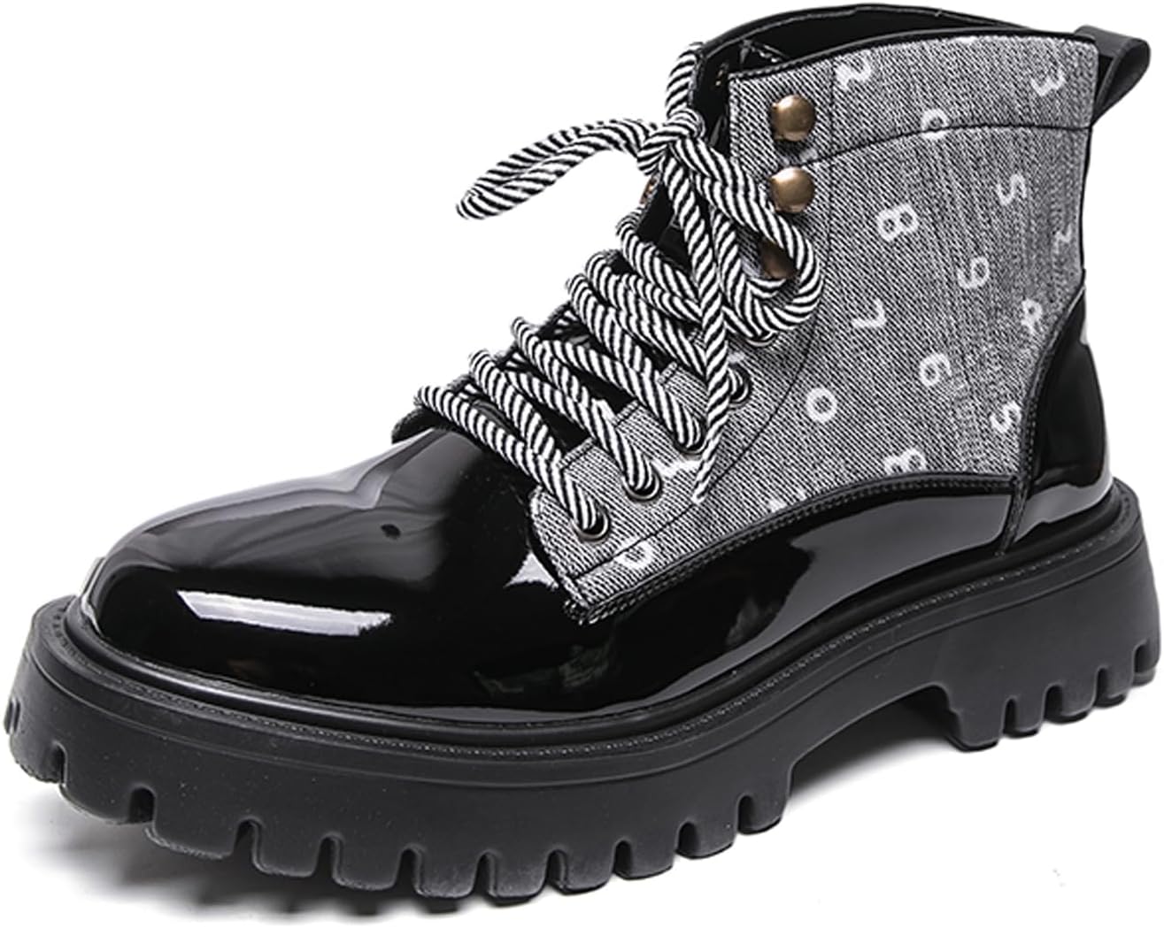 Мужские ботинки TWODNAWK из лакированной кожи, комфортные боевые ботинки на массивной подошве с протектором, противоскользящие, водонепроницаемые, повседневные оксфорды-чакка до щиколотки для уличного стиля и езды на мотоцикле, черный
Мужские ботинки TWODNAWK из лакированной кожи, комфортные боевые ботинки на массивной подошве с протектором, противоскользящие, водонепроницаемые, повседневные оксфорды-чакка до щиколотки для уличного стиля и езды на мотоцикле, черный