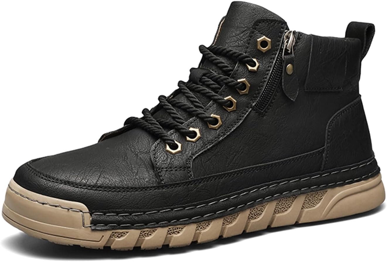 Мужские модные высокие кеды из лакированной кожи на шнуровке с круглым носком, боковой молнией, амортизацией и противоскользящей подошвой. Дезерты подходят для приключений, путешествий и прогулок Qaoterod, черный
Мужские модные высокие кеды из лакированной кожи на шнуровке с круглым носком, боковой молнией, амортизацией и противоскользящей подошвой. Дезерты подходят для приключений, путешествий и прогулок Qaoterod, черный