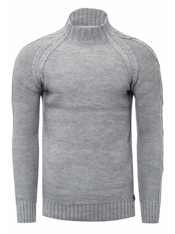 Однотонный свитер с воротником-стойкой, плотной вязки, серый. Rusty Neal
Однотонный свитер с воротником-стойкой, плотной вязки, серый. Rusty Neal