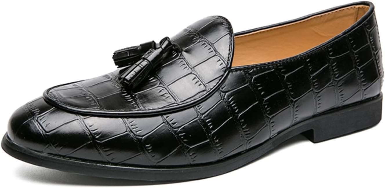 Мужские лоферы с тиснением под крокодила и кисточками, классический стиль «пенни» для формальной и повседневной носки- легко стильные и вечные Aokisx, черный
Мужские лоферы с тиснением под крокодила и кисточками, классический стиль «пенни» для формальной и повседневной носки- легко стильные и вечные Aokisx, черный
