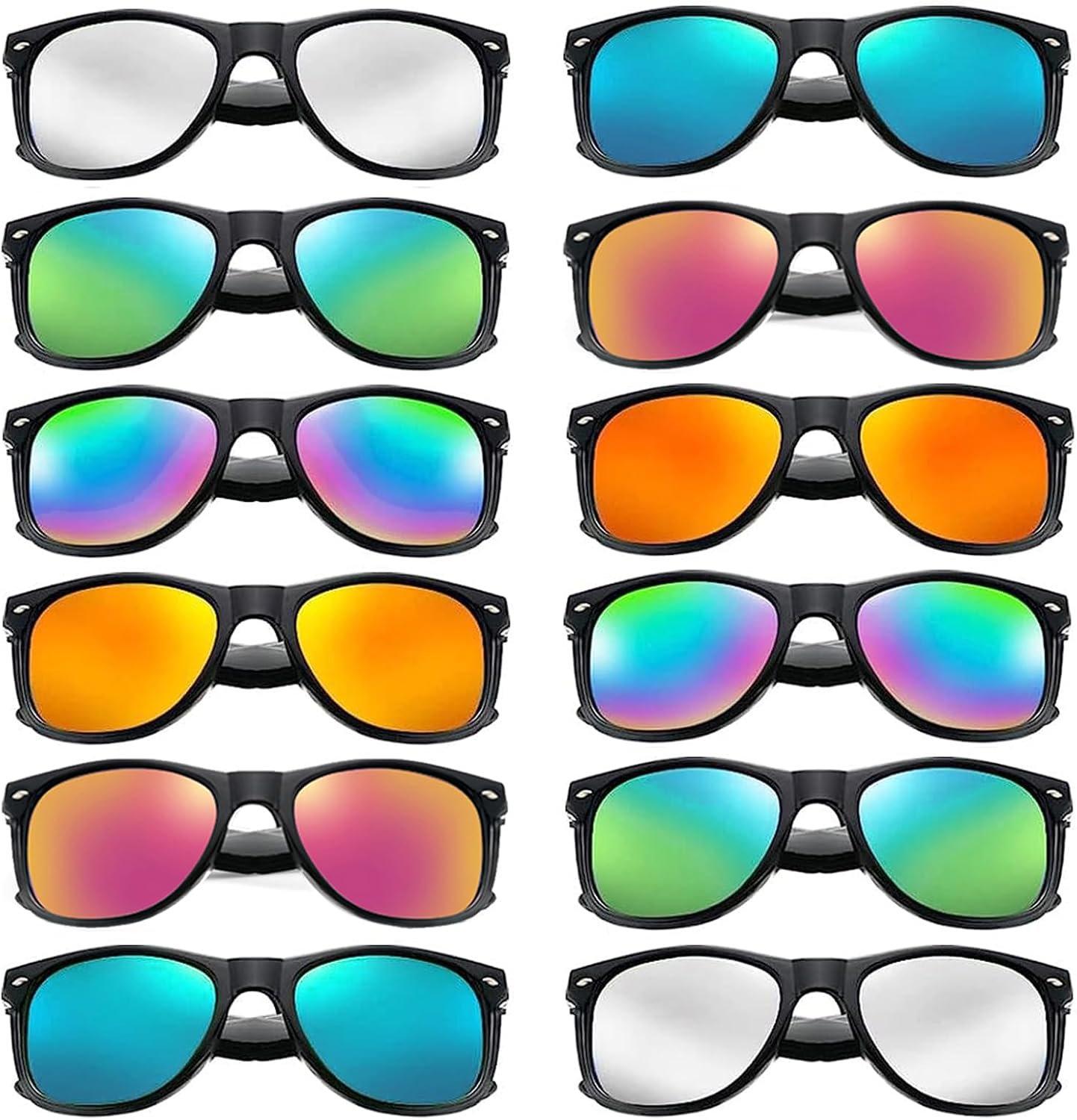 SUNOVELTIES Набор из 12/24 неоновых солнцезащитных очков для вечеринок с зеркальными/желейными линзами, в оправе из рога, для мужчин и женщин, 12- Mirrored Lens/Black Frame
SUNOVELTIES Набор из 12/24 неоновых солнцезащитных очков для вечеринок с зеркальными/желейными линзами, в оправе из рога, для мужчин и женщин, 12- Mirrored Lens/Black Frame