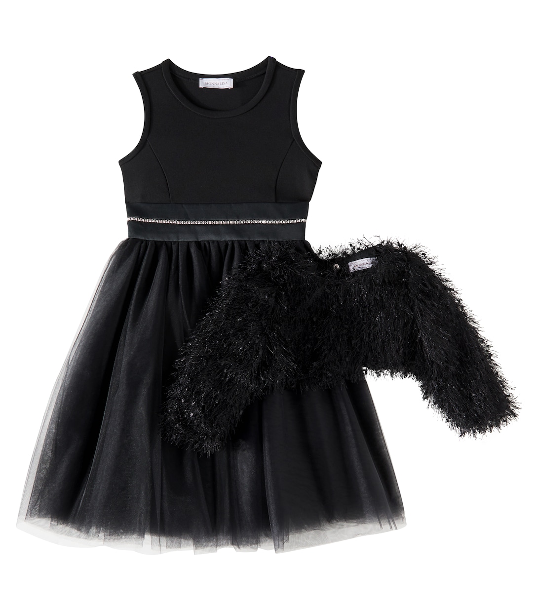 Платье из тюля с декором Monnalisa, Nero
Платье из тюля с декором Monnalisa, Nero