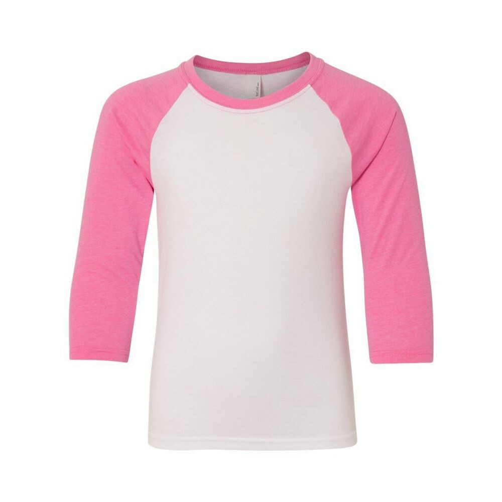 Молодежная футболка реглан Next Level с рукавом три четверти, цвет Hot Pink Sleeves
Молодежная футболка реглан Next Level с рукавом три четверти, цвет Hot Pink Sleeves