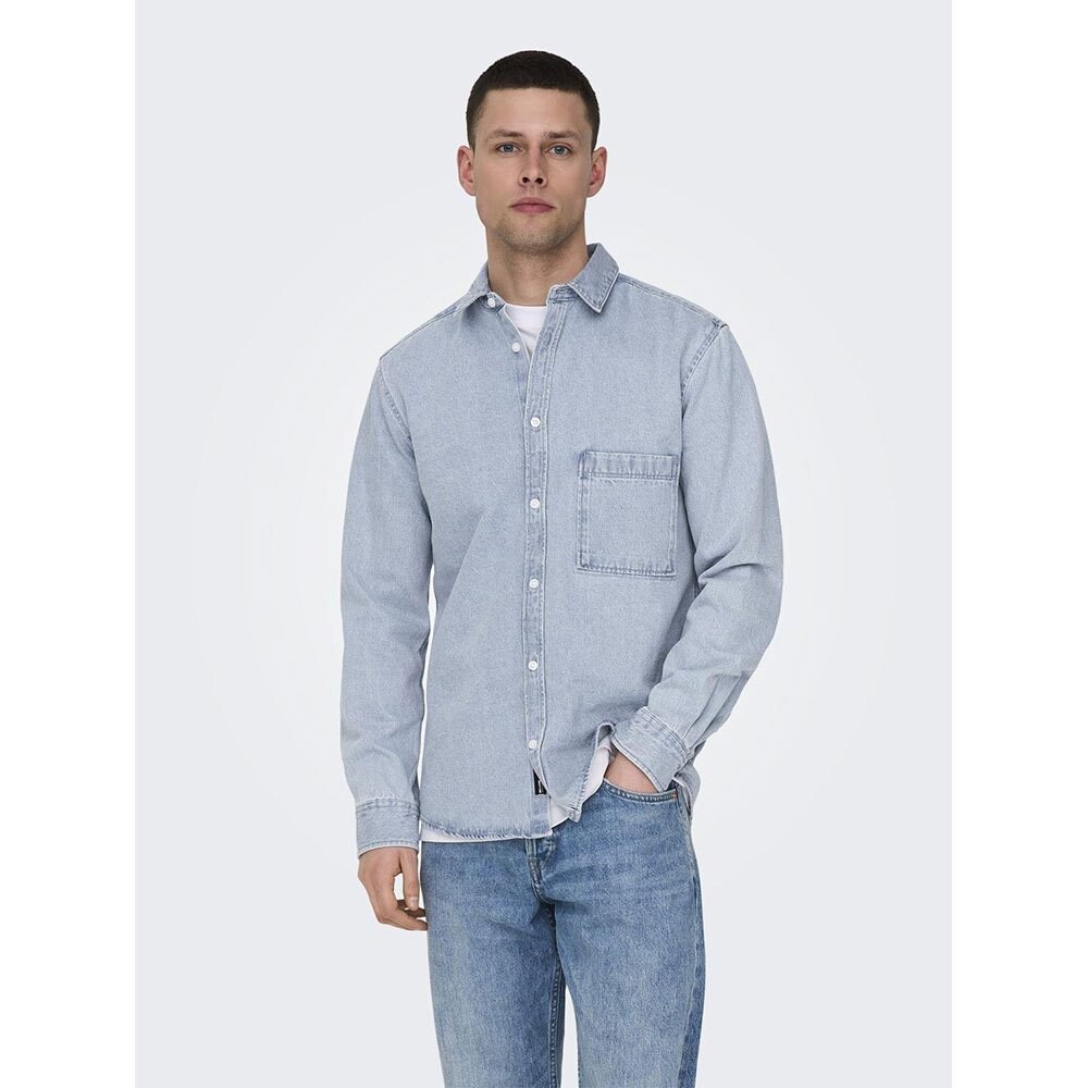 Рубашка с длинным рукавом Only & Sons Benny Reg Chambray, синий
Рубашка с длинным рукавом Only & Sons Benny Reg Chambray, синий