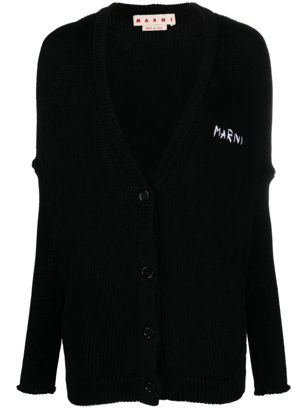 Кардиган с вышитым логотипом Marni, черный
Кардиган с вышитым логотипом Marni, черный