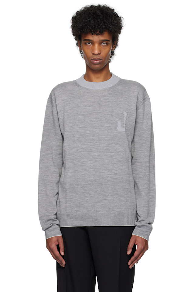 Свитер из трикотажа Jacquemus, серый 
Свитер из трикотажа Jacquemus, серый