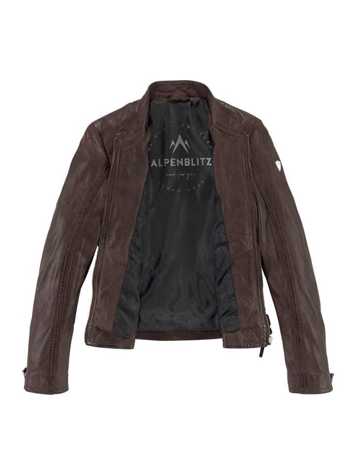 коричневая кожаная куртка ALPENBLITZ
коричневая кожаная куртка ALPENBLITZ