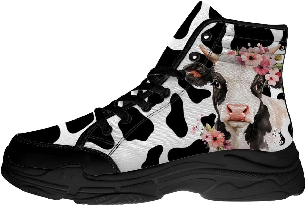 Женские высокие кеды Quorax с принтом коровы, цветочные кроссовки на шнуровке из ткани, подарки с коровьим рисунком для нее и для него, белый
Женские высокие кеды Quorax с принтом коровы, цветочные кроссовки на шнуровке из ткани, подарки с коровьим рисунком для нее и для него, белый