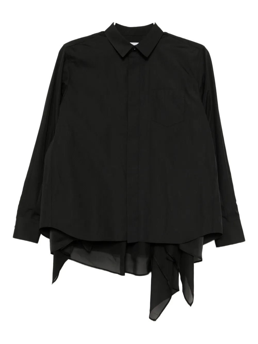 Двухслойная рубашка Sacai, черный
Двухслойная рубашка Sacai, черный