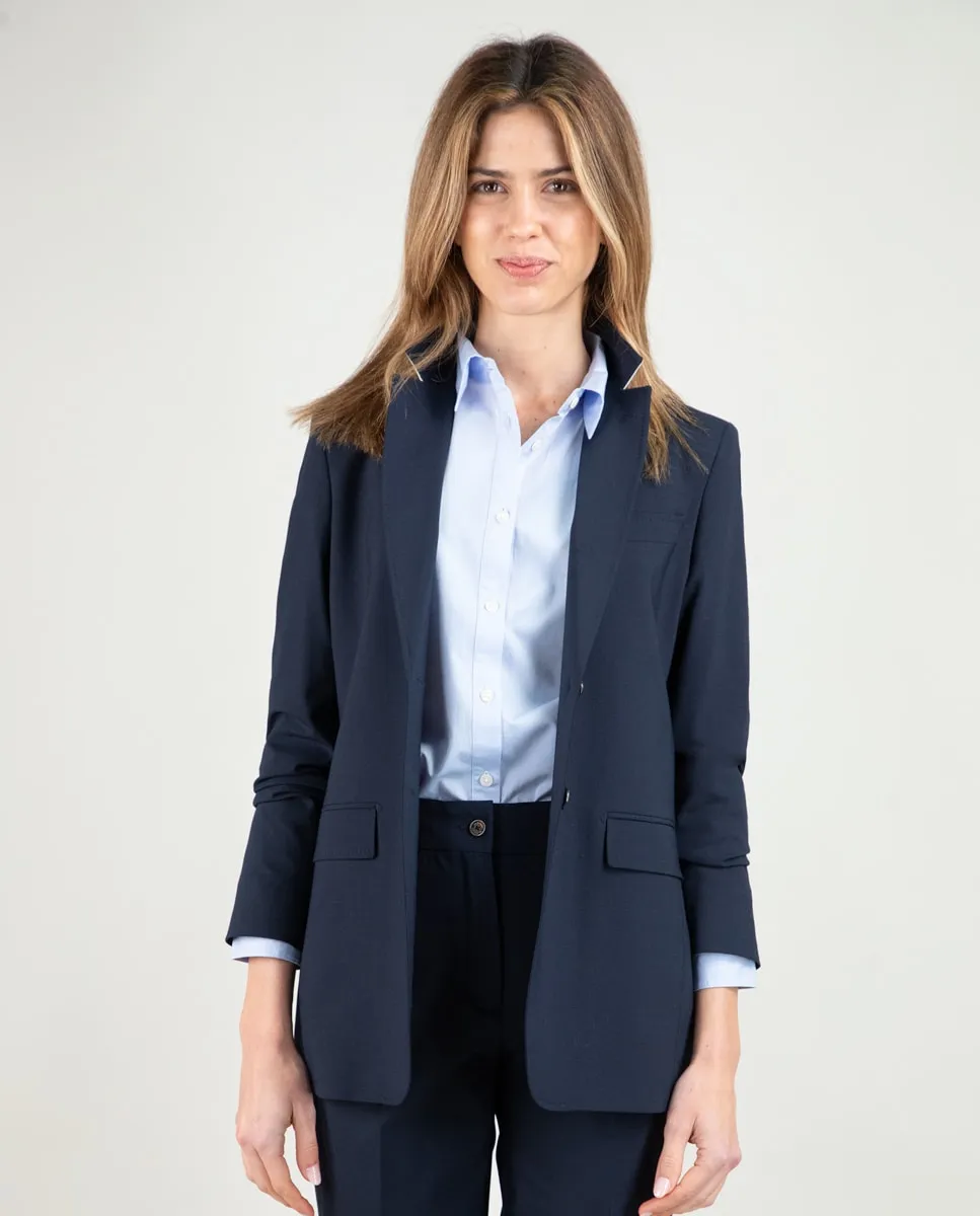 Женский однотонный пиджак обычного кроя El Ganso, тёмно-синий
Женский однотонный пиджак обычного кроя El Ganso, тёмно-синий