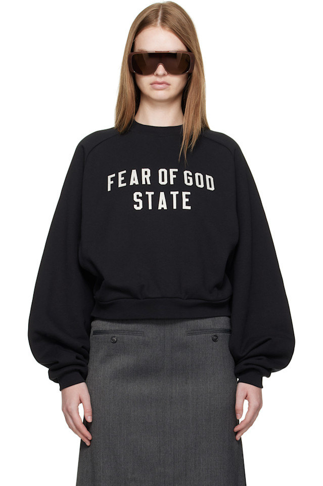 Fear Of God Essentials Черная флисовая толстовка с рукавами реглан и круглым вырезом
Fear Of God Essentials Черная флисовая толстовка с рукавами реглан и круглым вырезом