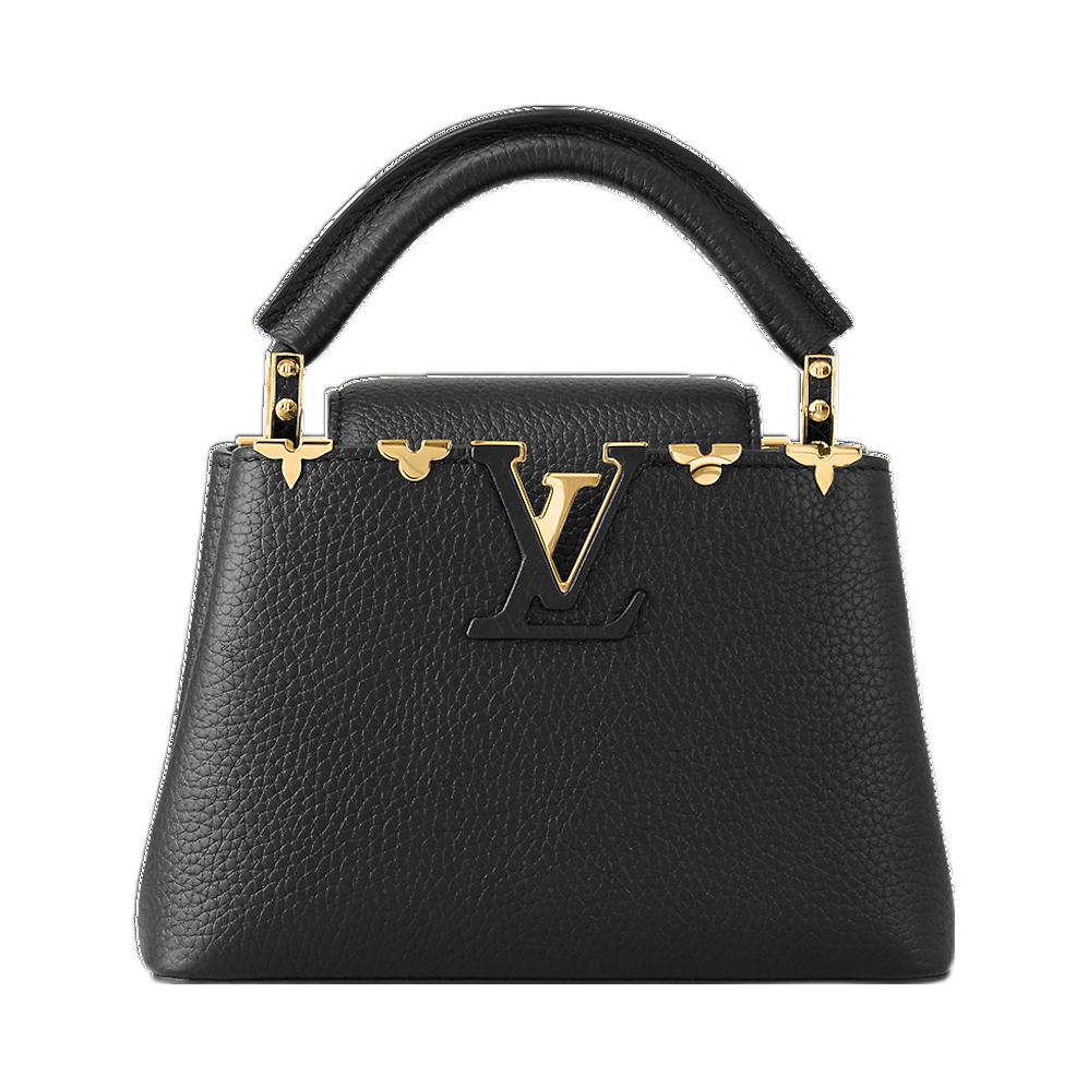 LOUIS VUITTON Сумка через плечо Capucines Taurillon из кожи, мини-сумка женская, черная
LOUIS VUITTON Сумка через плечо Capucines Taurillon из кожи, мини-сумка женская, черная