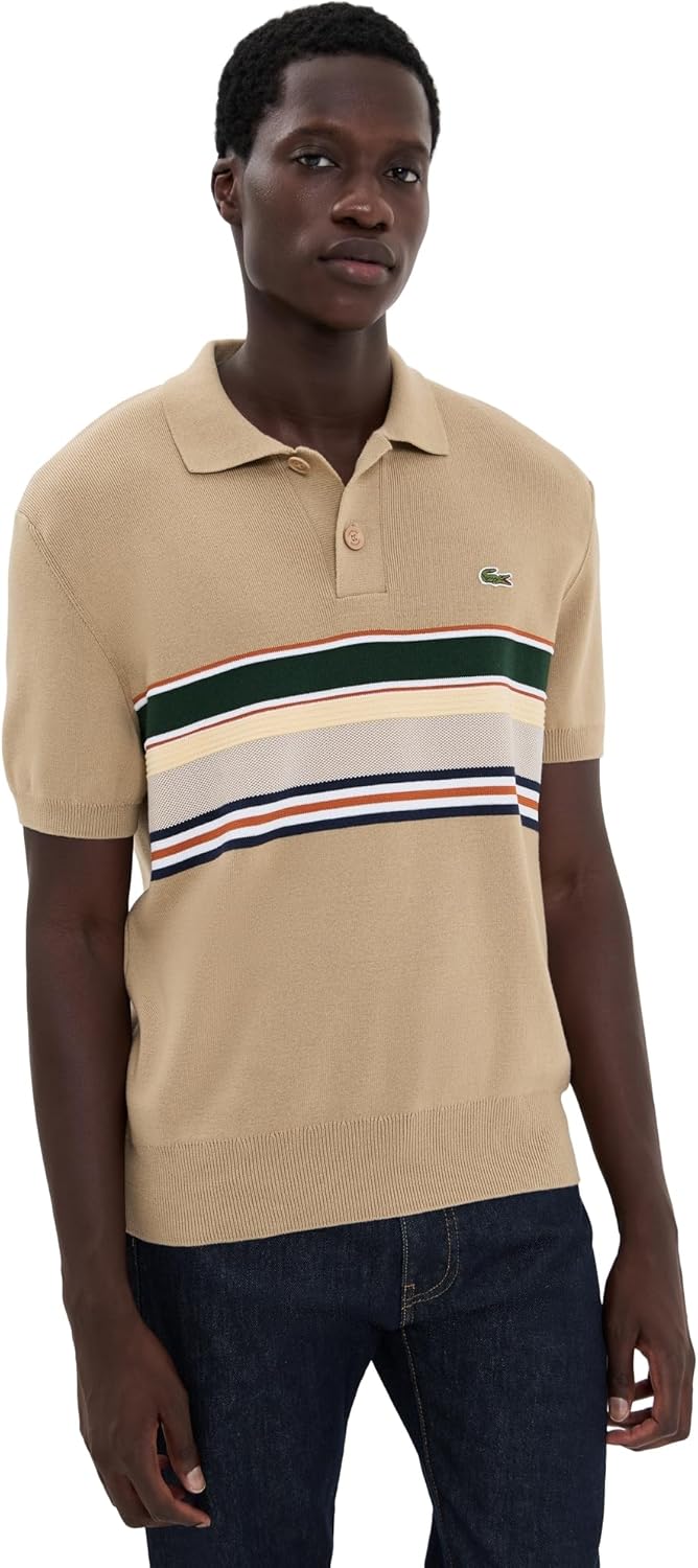 Lacoste мужской короткий рукав поло свитер, Viennese Brown/Lapland/Navy
Lacoste мужской короткий рукав поло свитер, Viennese Brown/Lapland/Navy