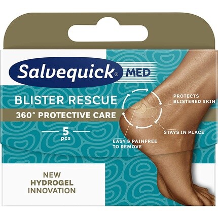 Salvequick Blister Rescue 5 гидрогелевых подушечек для лечения волдырей на ногах
Salvequick Blister Rescue 5 гидрогелевых подушечек для лечения волдырей на ногах