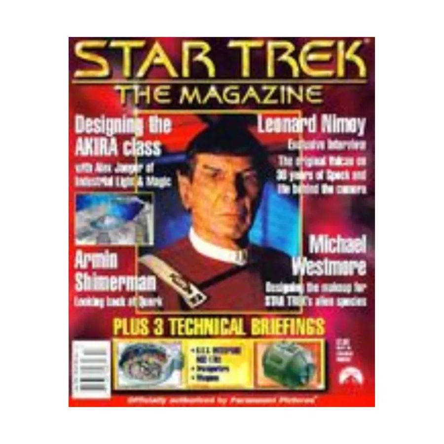 Журнал Vol. 1, #3 "Designing the AKIRA Class, Lenord Nimoy Exclusive Interview, Armin Shimerman Looking Back at Quark", Star Trek - The Magazine
Журнал Vol. 1, #3 "Designing the AKIRA Class, Lenord Nimoy Exclusive Interview, Armin Shimerman Looking Back at Quark", Star Trek - The Magazine