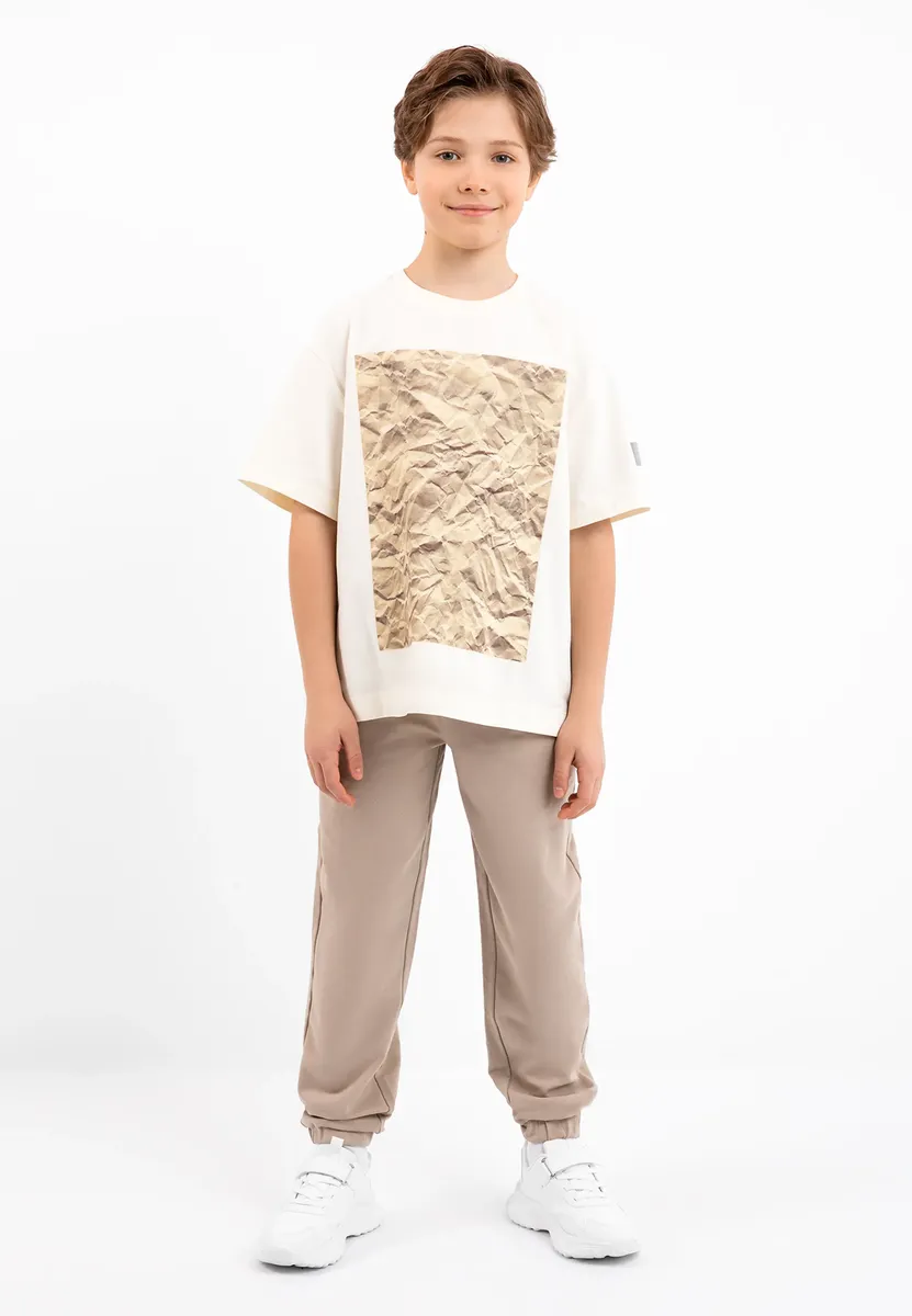 Брюки из ткани Гулливер, на эластичном поясе Gulliver, бежевый
Брюки из ткани Гулливер, на эластичном поясе Gulliver, бежевый