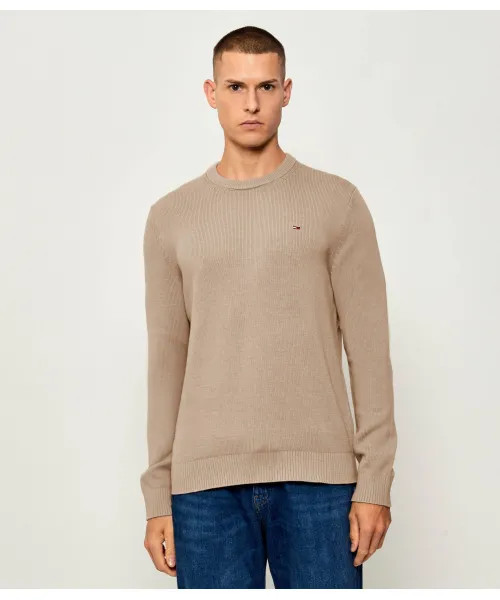 Свитер Slim fit Tommy Jeans, бежевый 
Свитер Slim fit Tommy Jeans, бежевый