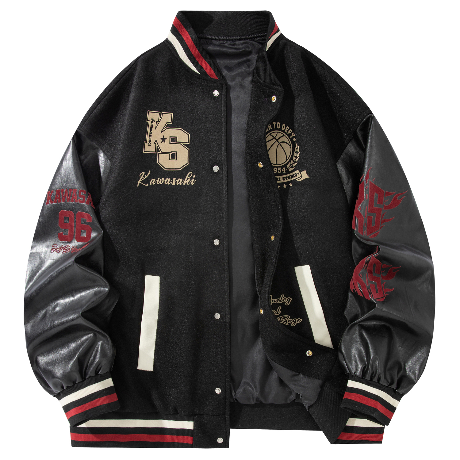 Kawasaki Бейсбольная куртка унисекс, Black (J826CRH)
Kawasaki Бейсбольная куртка унисекс, Black (J826CRH)