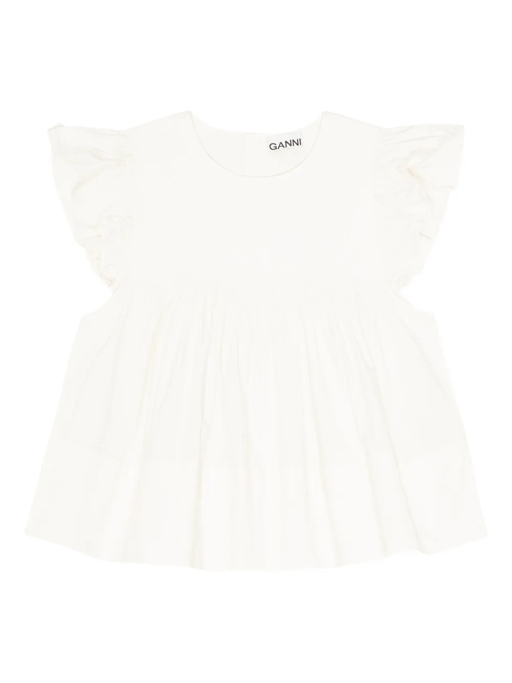Топ с оборками GANNI, белый
Топ с оборками GANNI, белый