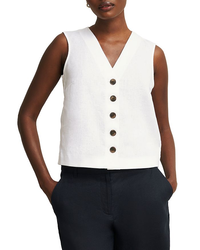 Топ Kaylee из льна HOBBS LONDON, белый
Топ Kaylee из льна HOBBS LONDON, белый