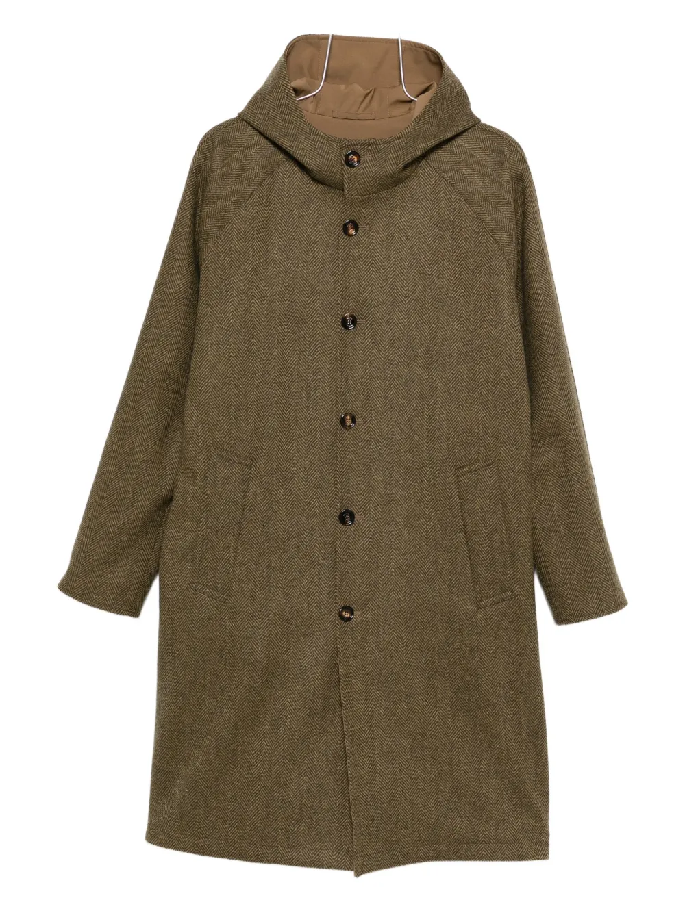 Однобортное пальто с капюшоном Kired, коричневый 
Однобортное пальто с капюшоном Kired, коричневый