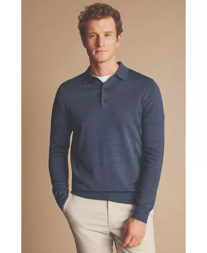 Мужской свитер-поло с длинным рукавом из мериноса Charles Tyrwhitt, синий
Мужской свитер-поло с длинным рукавом из мериноса Charles Tyrwhitt, синий