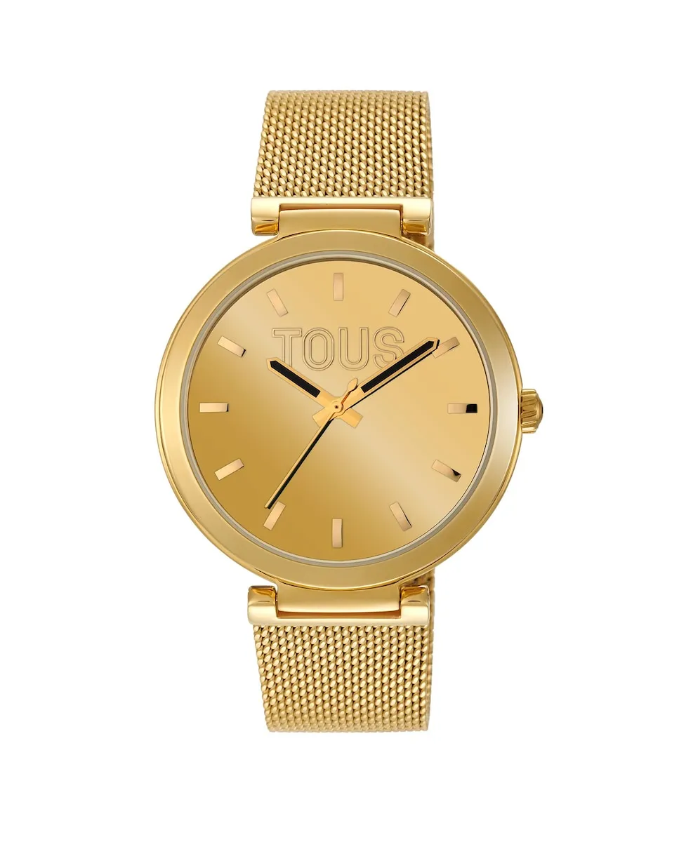 Аналоговые часы S-Mesh Mirror с золотым циферблатом Tous, золото
Аналоговые часы S-Mesh Mirror с золотым циферблатом Tous, золото